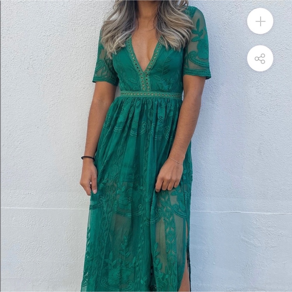 Langsura green Sofia dress medium